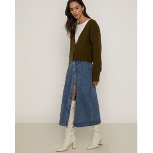 Oak + Fort Denim Skirt